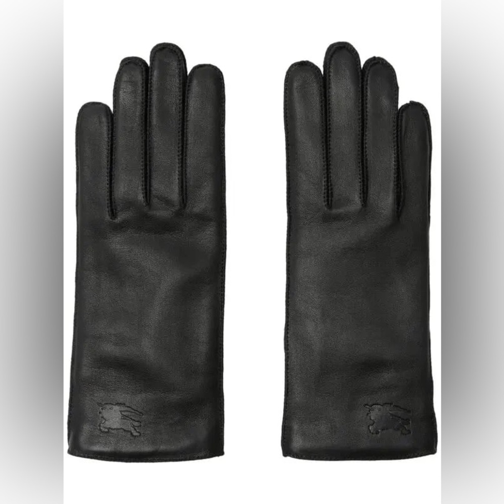 BURBERRY 
Ekd-Debossed Leather Gloves